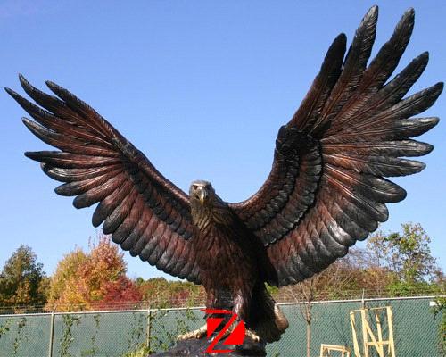 Bronze life size eagle statue